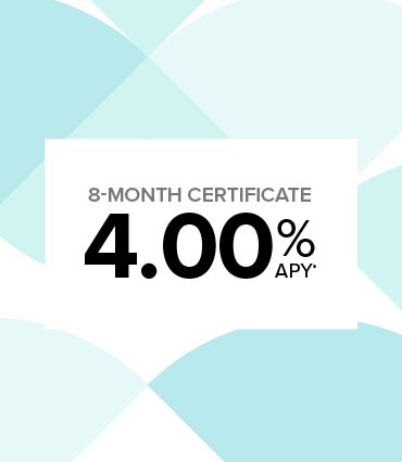 8-month certificate 4.00% APY*