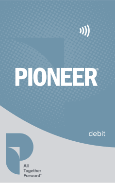 rotating color options for Pioneer Instant Issue debit cards