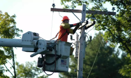 Darren Donohue working power lines